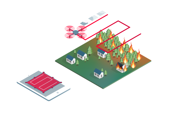 Use a drone to capture images in an emergency situation