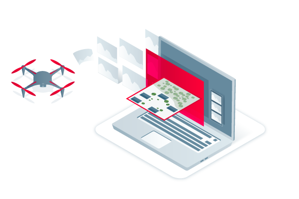 Process images with Pix4Dreact mapping software for emergency response